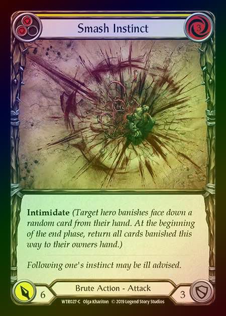 【RF】[Brute] Smash Instinct (yellow) [1st-WTR027-C] Rainbow Foil