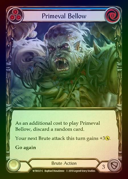 【RF】[Brute] Primeval Bellow (blue) [1st-WTR037-C] Rainbow Foil