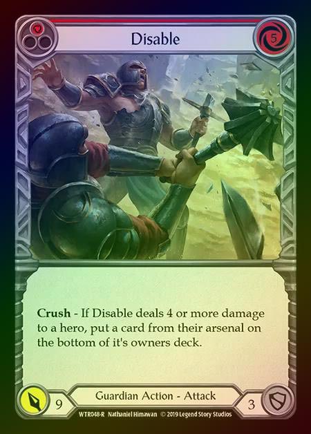 【RF】[Guardian] Disable (red) [1st-WTR048-R] Rainbow Foil