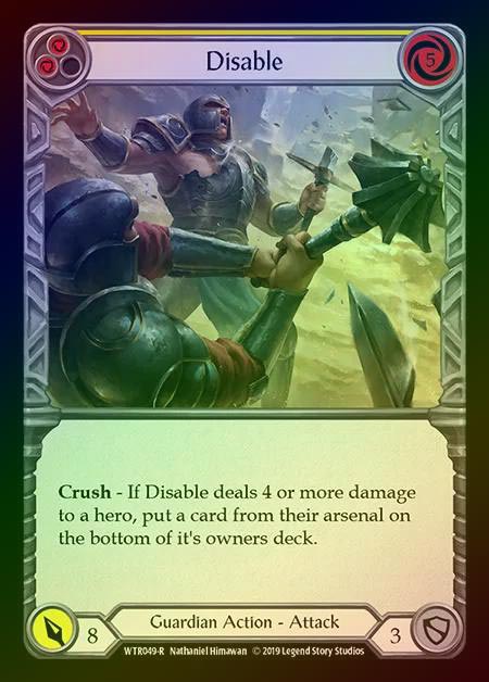 【RF】[Guardian] Disable (yellow) [1st-WTR049-R] Rainbow Foil