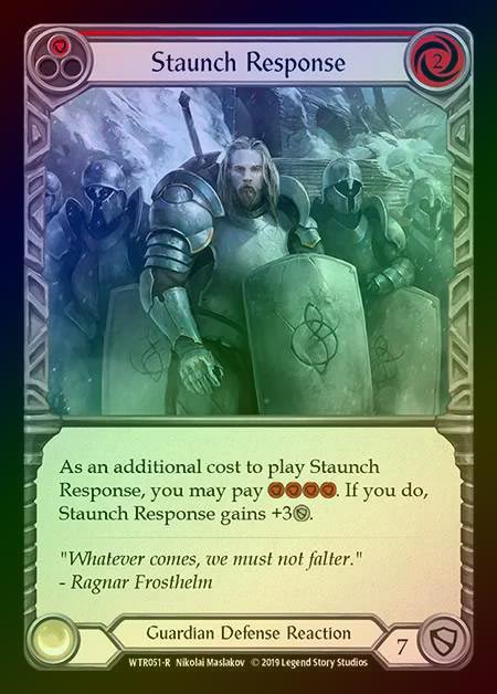 【RF】[Guardian] Staunch Response (red) [1st-WTR051-R] Rainbow Foil