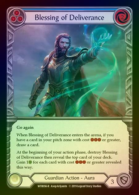 【RF】[Guardian] Blessing of Deliverance (blue) [1st-WTR056-R] Rainbow Foil
