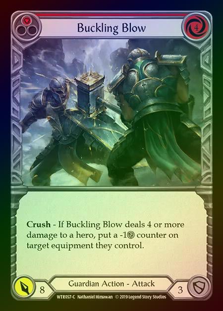 【RF】[Guardian] Buckling Blow (red) [1st-WTR057-C] Rainbow Foil