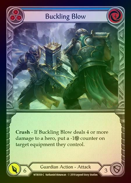 【RF】[Guardian] Buckling Blow (blue) [1st-WTR059-C] Rainbow Foil