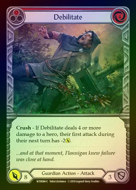 【RF】[Guardian] Debilitate (red) [1st-WTR066-C] Rainbow Foil