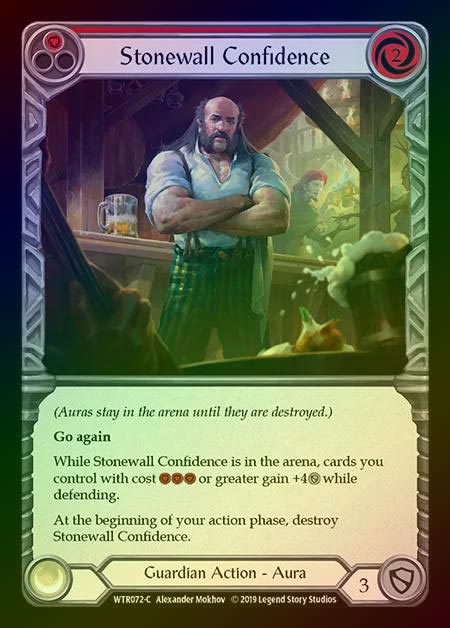 【RF】[Guardian] Stonewall Confidence (red) [1st-WTR072-C] Rainbow Foil