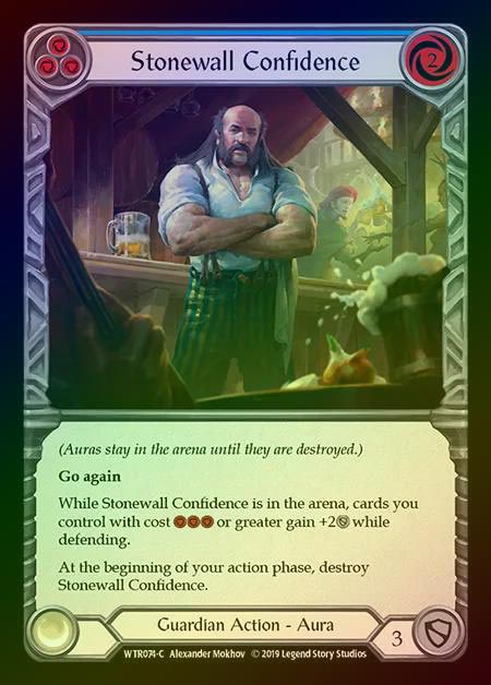 【RF】[Guardian] Stonewall Confidence (blue) [1st-WTR074-C] Rainbow Foil