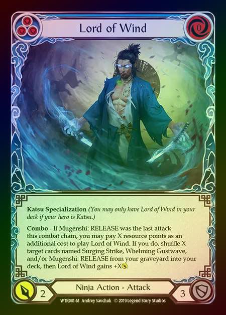 【RF】[Ninja] Lord of Wind [1st-WTR081-M] Rainbow Foil