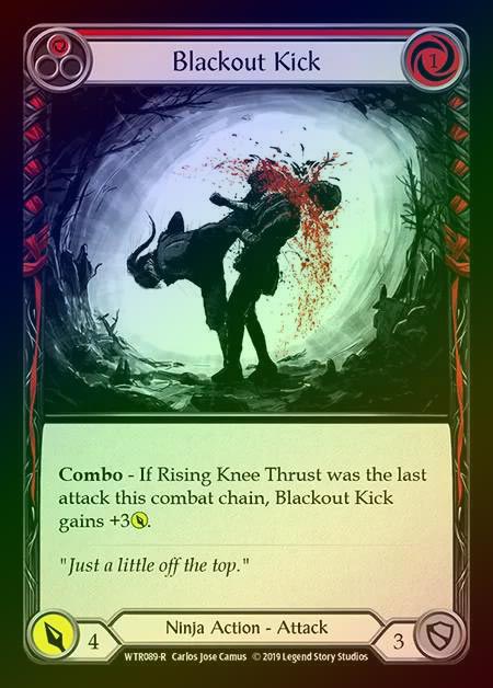 【RF】[Ninja] Blackout Kick (red) [1st-WTR089-R] Rainbow Foil