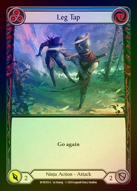 【RF】[Ninja] Leg Tap (blue) [1st-WTR103-C] Rainbow Foil
