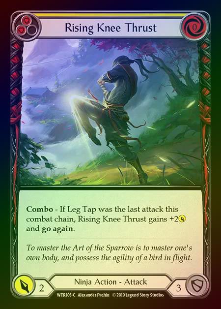 【RF】[Ninja] Rising Knee Thrust (yellow) [1st-WTR105-C] Rainbow Foil