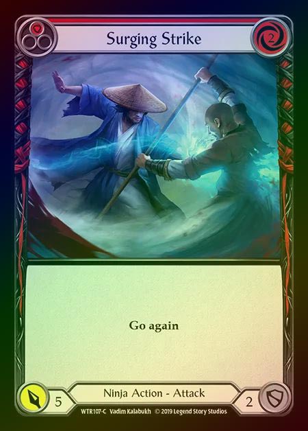 【RF】[Ninja] Surging Strike (red) [1st-WTR107-C] Rainbow Foil