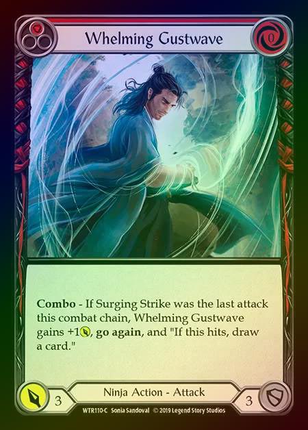 【RF】[Ninja] Whelming Gustwave (red) [1st-WTR110-C] Rainbow Foil