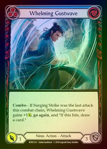 【RF】[Ninja] Whelming Gustwave (blue) [1st-WTR112-C] Rainbow Foil