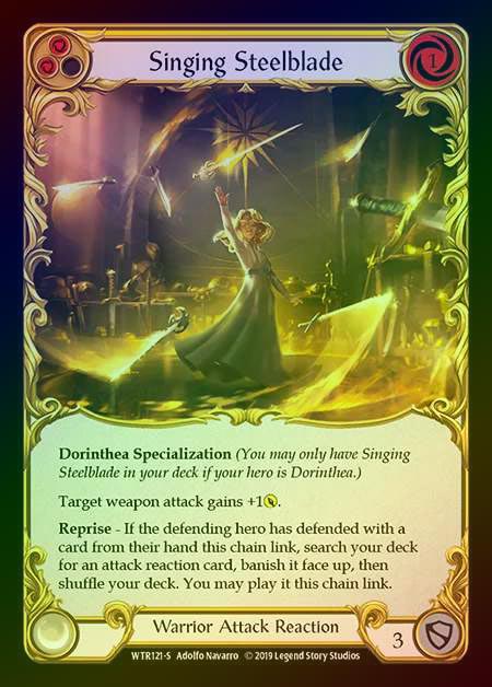 【RF】[Warrior] Singing Steelblade [1st-WTR121-S] Rainbow Foil