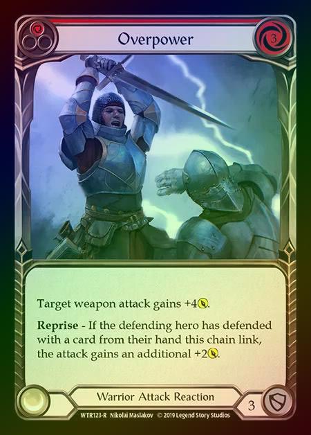 【RF】[Warrior] Overpower (red) [1st-WTR123-R] Rainbow Foil