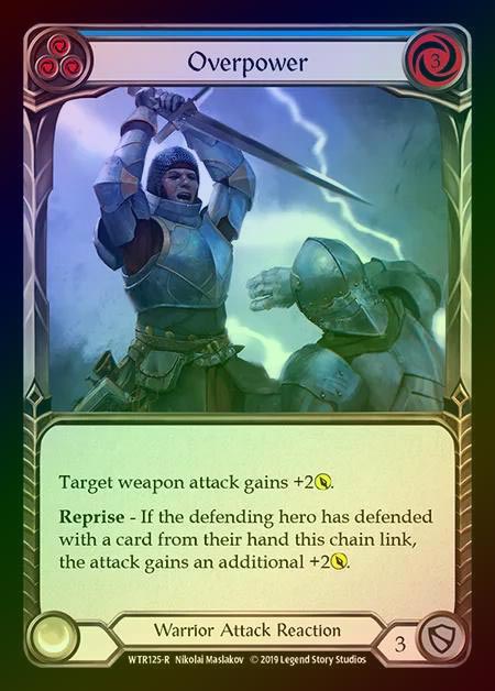 【RF】[Warrior] Overpower (blue) [1st-WTR125-R] Rainbow Foil