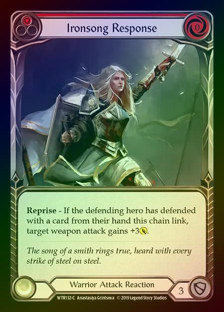 【RF】[Warrior] Ironsong Response (red) [1st-WTR132-C] Rainbow Foil