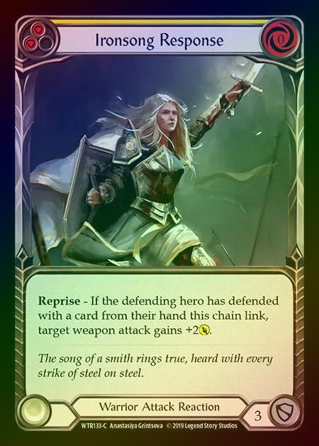 【RF】[Warrior] Ironsong Response (yellow) [1st-WTR133-C] Rainbow Foil