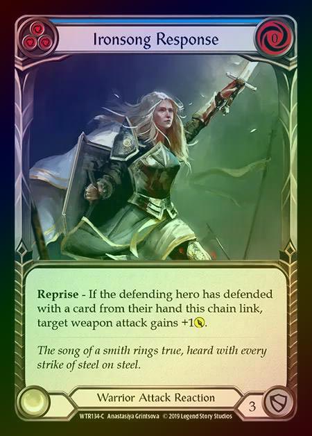 【RF】[Warrior] Ironsong Response (blue) [1st-WTR134-C] Rainbow Foil