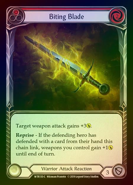 【RF】[Warrior] Biting Blade (red) [1st-WTR135-C] Rainbow Foil