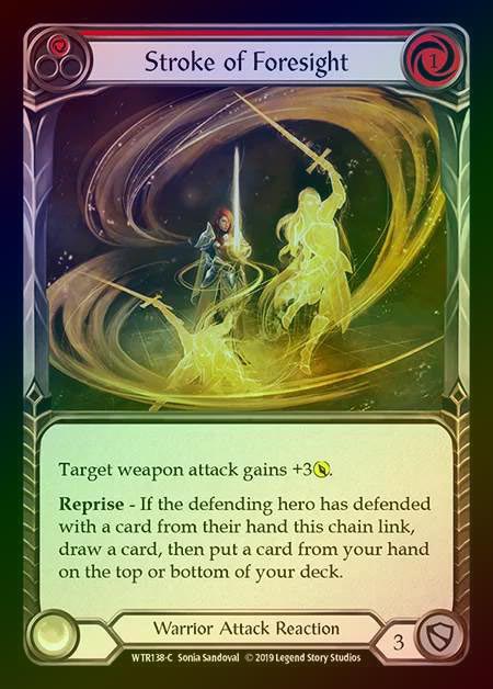 【RF】[Warrior] Stroke of Foresight (red) [1st-WTR138-C] Rainbow Foil