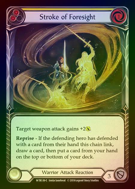 【RF】[Warrior] Stroke of Foresight (yellow) [1st-WTR139-C] Rainbow Foil