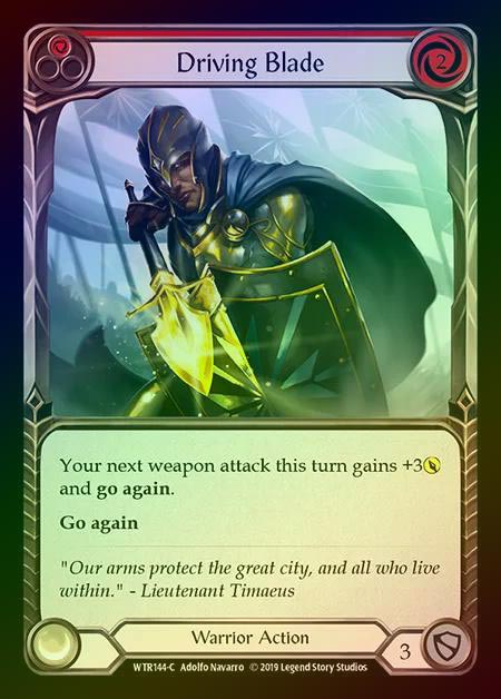 【RF】[Warrior] Driving Blade (red) [1st-WTR144-C] Rainbow Foil
