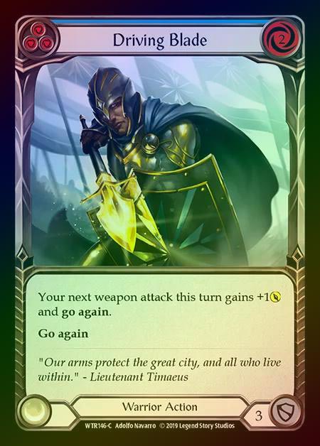 【RF】[Warrior] Driving Blade (blue) [1st-WTR146-C] Rainbow Foil