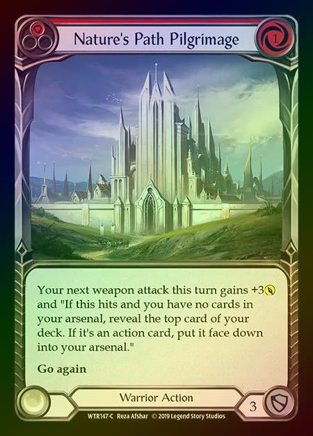 【RF】[Warrior] Nature's Path Pilgrimage (red) [1st-WTR147-C] Rainbow Foil