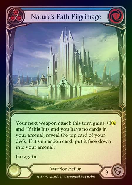 【RF】[Warrior] Nature's Path Pilgrimage (blue) [1st-WTR149-C] Rainbow Foil