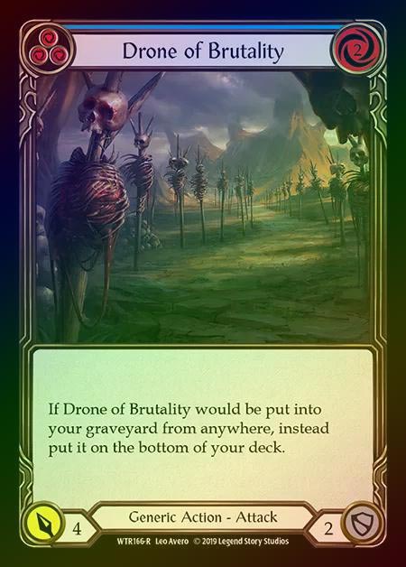 【RF】[Generic] Drone of Brutality (blue) [1st-WTR166-R] Rainbow Foil