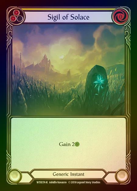 【RF】[Generic] Sigil of Solace (yellow) [1st-WTR174-R] Rainbow Foil