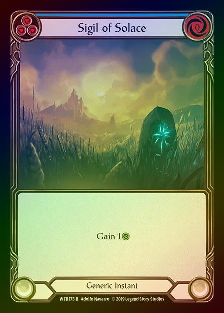 【RF】[Generic] Sigil of Solace (blue) [1st-WTR175-R] Rainbow Foil
