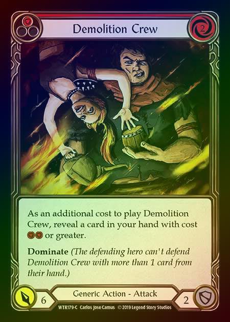 【RF】[Generic] Demolition Crew (red) [1st-WTR179-C] Rainbow Foil