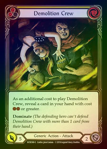 【RF】[Generic] Demolition Crew (yellow) [1st-WTR180-C] Rainbow Foil