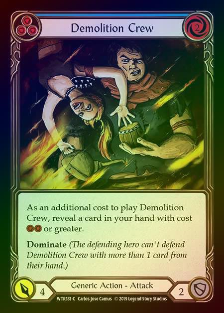 【RF】[Generic] Demolition Crew (blue) [1st-WTR181-C] Rainbow Foil