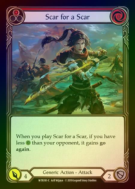 【RF】[Generic] Scar for a Scar (red) [1st-WTR191-C] Rainbow Foil