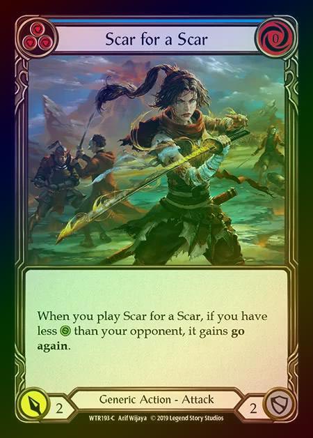 【RF】[Generic] Scar for a Scar (blue) [1st-WTR193-C] Rainbow Foil