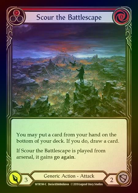 【RF】[Generic] Scour the Battlescape (red) [1st-WTR194-C] Rainbow Foil