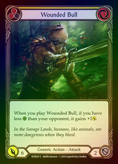 【RF】[Generic] Wounded Bull (yellow) [1st-WTR201-C] Rainbow Foil