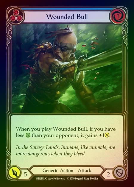 【RF】[Generic] Wounded Bull (blue) [1st-WTR202-C] Rainbow Foil