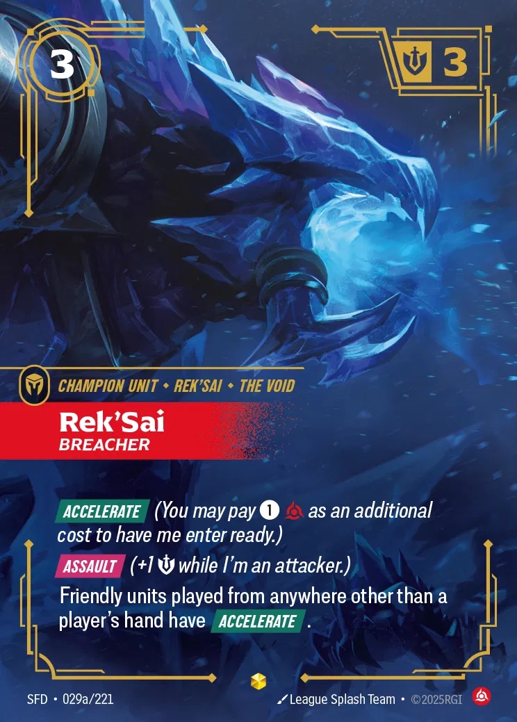 【Showcase】[Fury] Rek'Sai, Breacher [SFD-029a-Showcase]