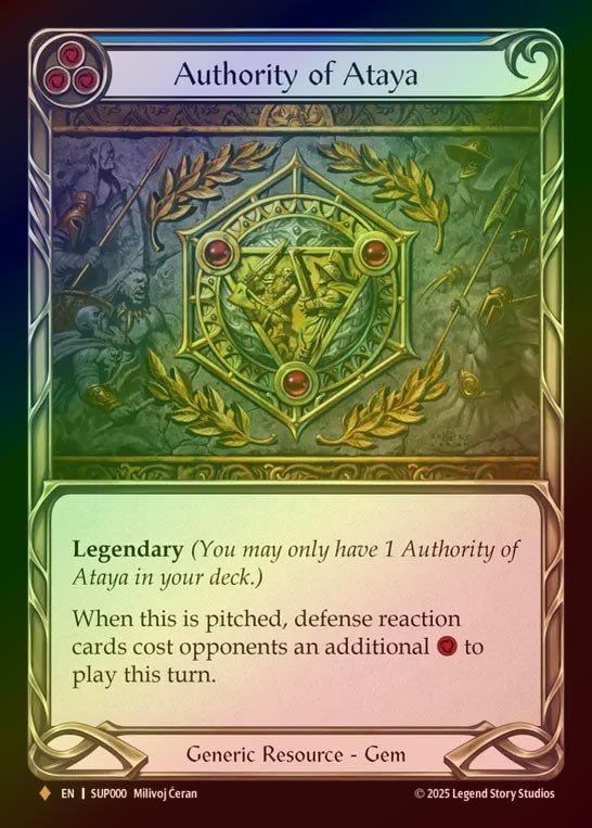 【RF】【EN】[Generic] アタヤの威光/Authority of Ataya [SUP000-F]