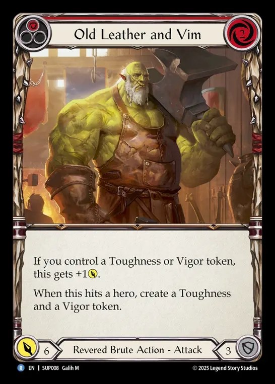 【EN】[Revered Brute] 古革に秘めた熱意/Old Leather and Vim (red) [SUP008-R]