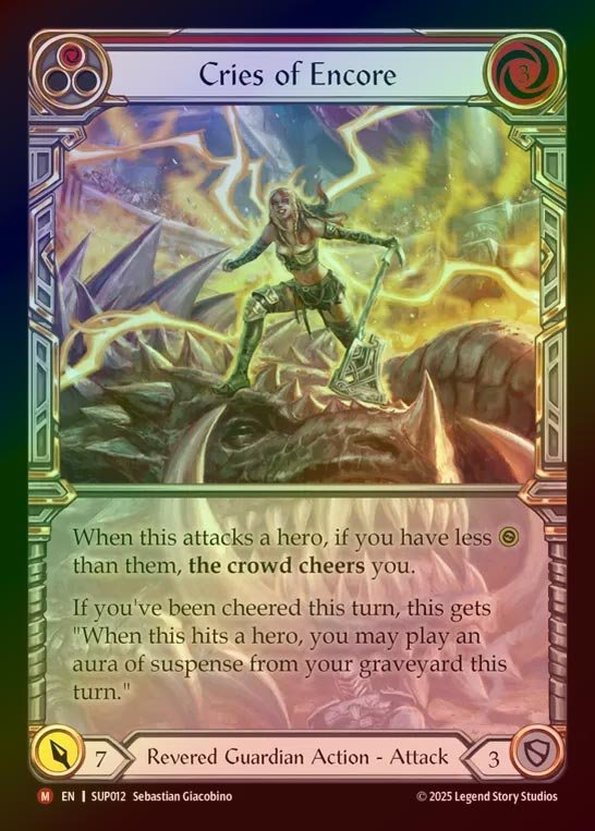 【CF】【EN】[Revered Guardian] 再演の叫び/Cries of Encore (Extended Art) [SUP012-M]