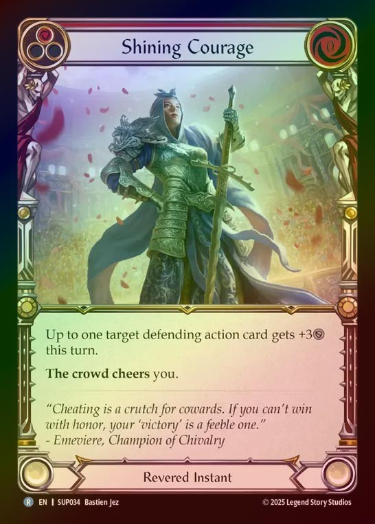 【RF】【EN】[Revered] 輝ける勇気/Shining Courage (red) [SUP034-R]