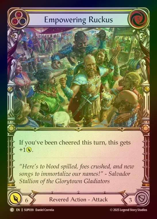 【RF】【EN】[Revered] どんちゃん騒ぎ/Empowering Ruckus (yellow) [SUP039-C]