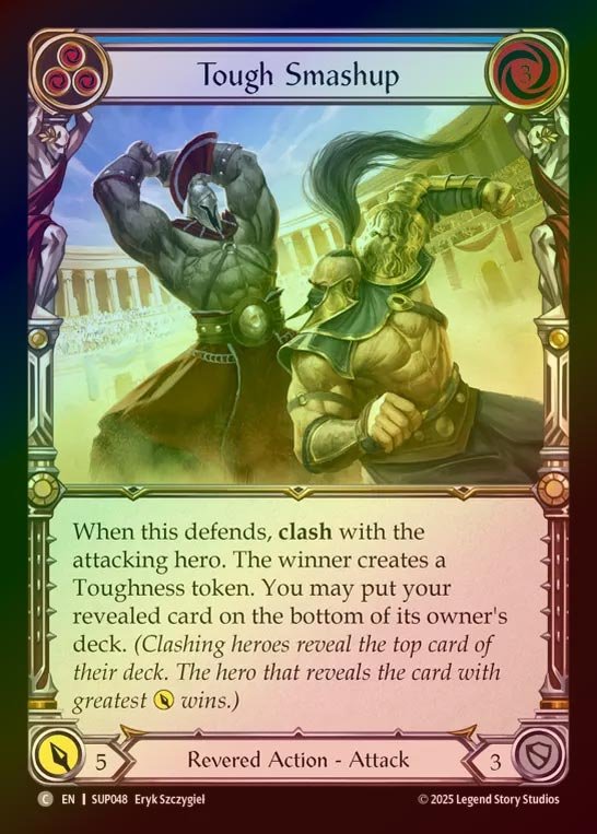 【RF】【EN】[Revered] 力比べ/Tough Smashup (blue) [SUP048-C]