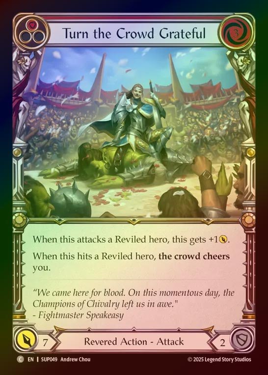 【RF】【EN】[Revered] 喝采を呼ぶ/Turn the Crowd Grateful (red) [SUP049-C]